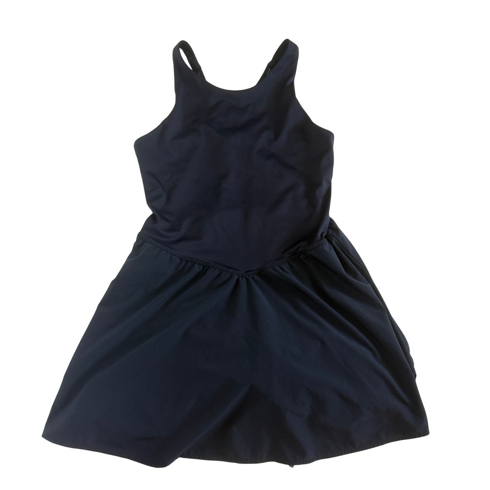 All In Motion Girls XL 14 Navy Blue Active Dress Strappy Back Built-in Shorts
